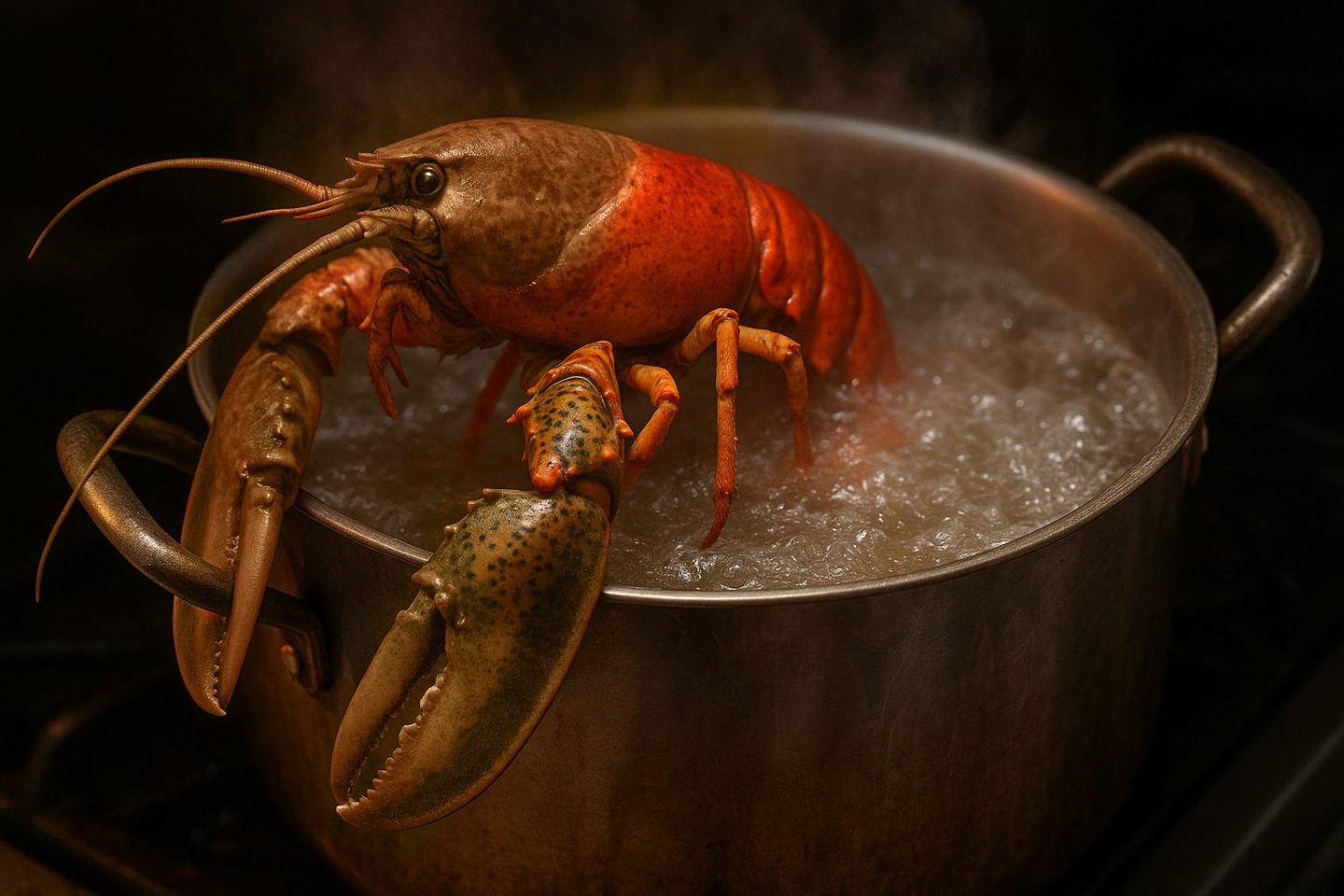 Hummer & Krabben werden lebendig gekocht