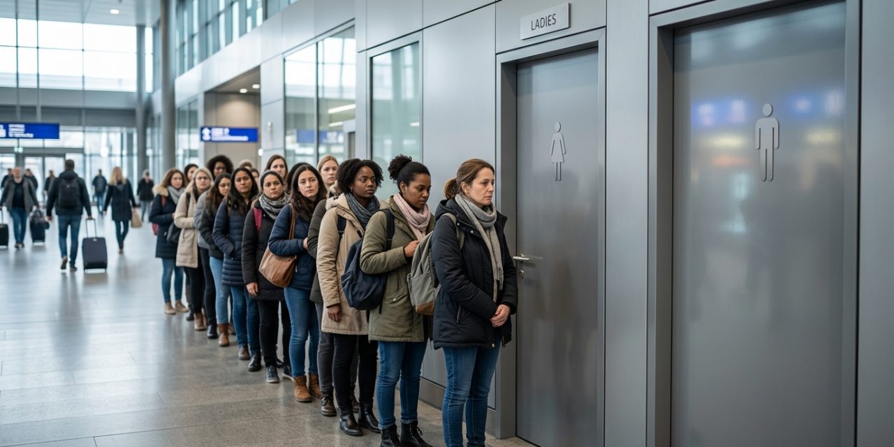 Selbst auf der Toilette werden Männer bevorzugt