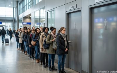 Selbst auf der Toilette werden Männer bevorzugt